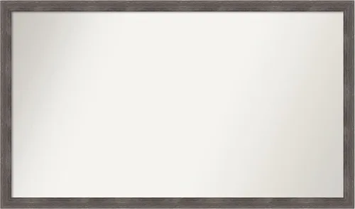 Amanti Art Espejo personalizado, espejo de baño gris plomo a rayas, espejo de pared o espejo de tocador de baño sobre el fregadero (28.5 x 48.5