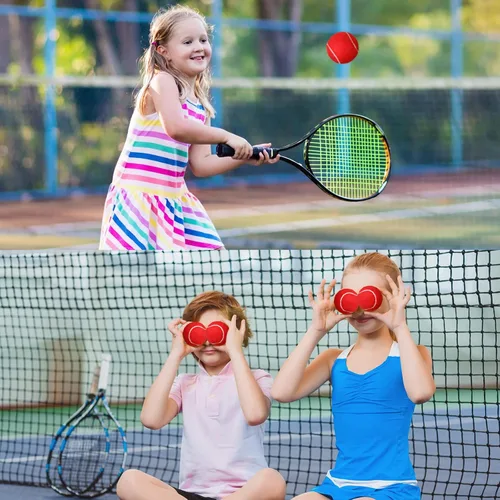 Miniatura 7 de Vinsot Paquete de 24 pelotas de tenis a granel, pelotas de presión estándar para entrenar jugadores principiantes jóvenes, pelota de ejercicio