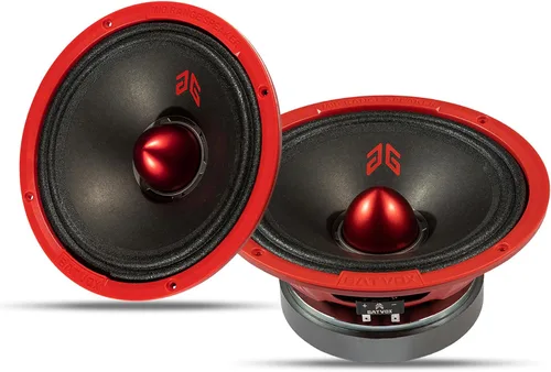 Miniatura 10 de MX80P1 Altavoz de Rango Medio de 8 Pulgadas 480 Vatios 4 Ohmios Tapa Antipolvo Naranja, Altavoces de Audio de Calidad Premium para Puerta