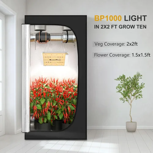 Miniatura 7 de Bloom Plus - Luces BP1000 de crecimiento para plantas, 2 x 2 pies de cobertura, espectro completo, luces de crecimiento con 336 diosos Samsung, alto