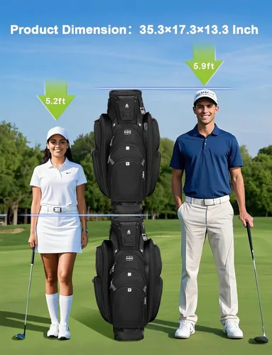 Miniatura 7 de Vancropak Golf Cart Bag, Golf Gifts for Men with 15 Way Divider Top, USB Charging Port, Waterproof Protective Rain Cover, Shoe Compartment, Cooler