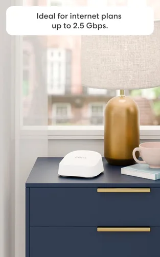 Miniatura 5 de Amazon eero 7 con 1 mes gratis de eero Plus (renovación automática): WiFi rápido hasta 2.5 Gbps, cubre hasta 2,000 sq. ft., paquete de 1