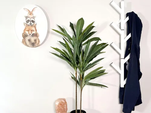Miniatura 5 de Premium Racks - Perchero para abrigo y sombrero, diseño moderno, montado en la pared, elegante, blanco