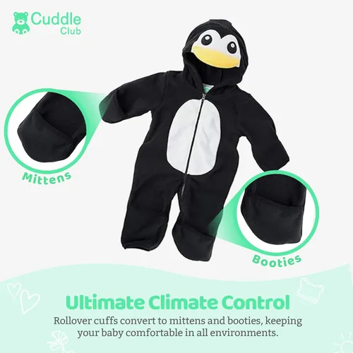 Miniatura 3 de Enterizo de vellón para bebé, rómper de una sola pieza con capucha, para niños, ropa para exteriores, chaqueta