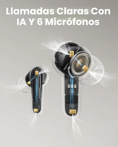 Miniatura 6 de Soundcore P41i de Anker, auriculares con cancelación de ruido adaptativa con cargador portátil para teléfono, solo para carga USB-C, tiempo de Negro