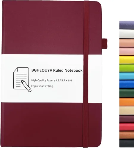 Miniatura 14 de Cuaderno Diario, Cuaderno Universitario Rayado A5 160 Páginas, Diarios de Tapa Dura para Escribir, Cuadernos para Trabajo Oficina Escuela Mujeres