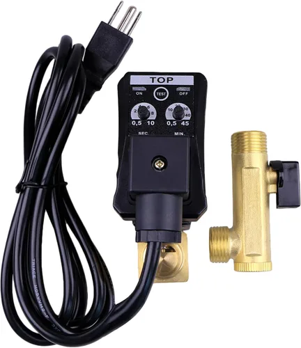 Miniatura 2 de 1/2 "AC 110V Tanque de agua automático cronometrado válvula de drenaje de acción directa de 2 vías Enchufe de EE. UU