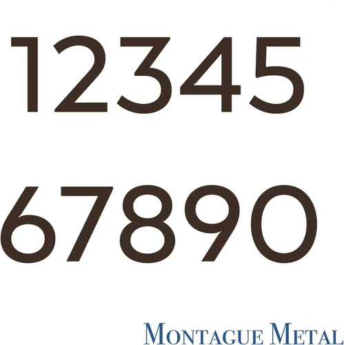 Miniatura 5 de Montague Metal Products MHN-08-F-BK1-7 Número de casa flotante, 8 x 5.88 x 0.375 pulgadas, negro