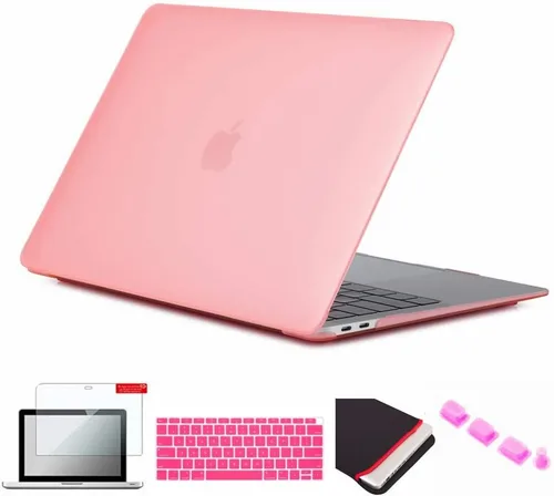 Miniatura 33 de Pack 5 en 1 de carcasa para MacBook Air, de Se7enline, de plástico duro, tacto suave, con protector de teclado de silicón, protector de pantalla