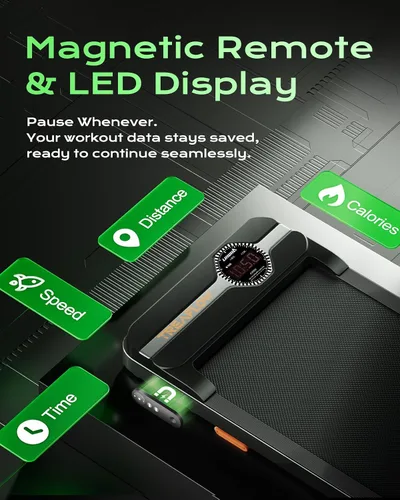 Miniatura 4 de TREAFLOW Caminadora portátil debajo del escritorio con inclinación 2.5HP para oficina en casa 265 libras de capacidad con control remoto LED