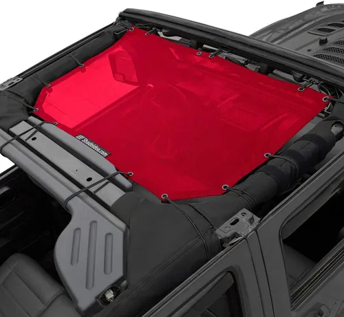 Miniatura 14 de Shadeidea JK - Parasol superior compatible con Jeep Wrangler JKU, cubierta de techo de malla suave (2007-2018) - Bloqueador de ruido de viento UV