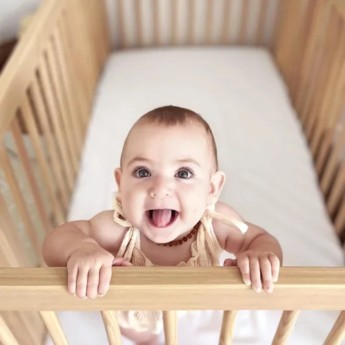 Miniatura 2 de Newton Baby Sábana bajera ajustable para cuna (paquete de 2), ultra transpirable y suave, algodón orgánico, se adapta a todas las cunas estándar