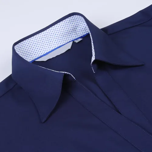 Miniatura 3 de Alex Vando - Blusa de botones para mujer, sin arrugas, manga larga, casual, para el trabajo