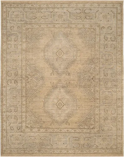 Miniatura 3 de SAFAVIEH Izmir Collection IZM180A - Alfombra de área de 6 x 9 pies, dorada y gris, anudada a mano, lana tradicional de Nueva Zelanda, ideal