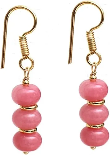 Miniatura 24 de Gempires - Aretes ligeros con cuentas hechas a mano, hipoalergénicos, chapados en oro, aretes colgantes para mujer