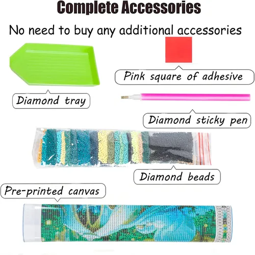 Miniatura 5 de QAZWSX Kits de pintura de diamantes de cerezo en flor de cerezo, pintura de diamante, kit de arte de cristal de diamante redondo completo
