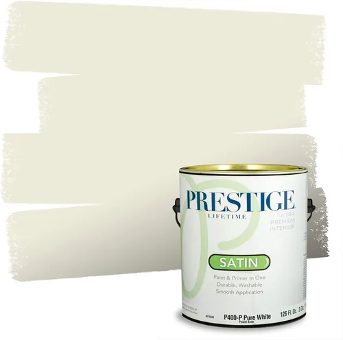 Miniatura 2 de PRESTIGE Paints Exterior Paint and Primer In One, 1-Gallon, Satin, Comparable Match of Benjamin Moore* Royal Linen* 931BM-PCM