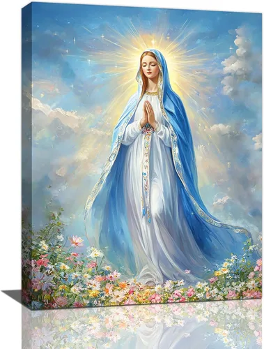 Miniatura 84 de Arte de pared con los 10 mandamientos, lienzo de los diez mandamientos, decoración de pared, pintura enmarcada inspiradora cristiana, obra de arte