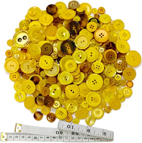 Miniatura 11 de 500-700 PZA Botones de Resina Marrón Claro, Varios Tamaños y Formas para Costura Infantil, Manualidades DIY, Botones Pintados a Mano para Arte
