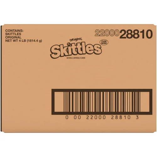 SKITTLES Paquete a granel de caramelos masticables originales Fun Size, caja de 4 libras