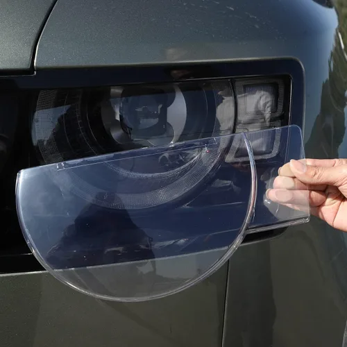Miniatura 12 de Cubierta de faros delanteros de automóvil ABS ahumada tintada compatible con accesorios Land Rover Defender 2020 2021 2022, cubierta de lámpara