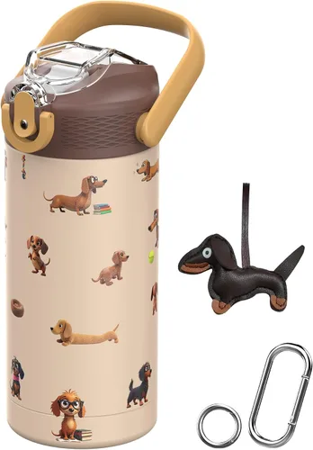 Miniatura 11 de MYFOREST - Botella de agua aislada para niños de 14 onzas / 13.5 fl oz, forro sin olor, 3D Touch No Plastic Taste, Surgical Steel - No Chemical