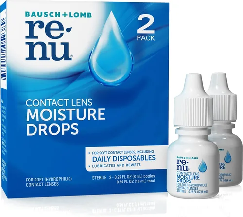 Miniatura 8 de Renu Gotas lubricantes para los ojos, gotas rehumectantes para lentes de contacto, rehidrata lentes suaves y desechables, calma e hidrata los ojos