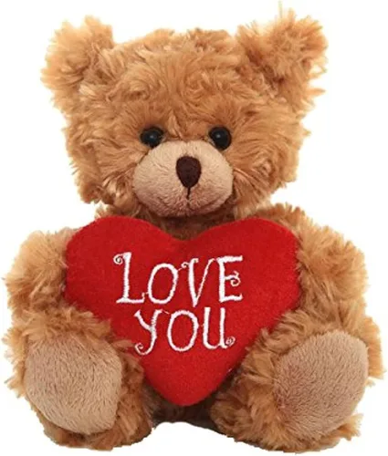 Miniatura 12 de Plushland Oso de Peluche Mocha Corazón - Sé Mío - Oso de Peluche para Niños y Adultos - Almohada de Corazón Bordado - Marrón - 6 pulgadas