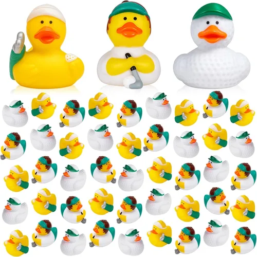 Miniatura 19 de Deekin 24 patos de goma de 2 pulgadas, recuerdos de fiesta deportiva a granel para eventos de equipo, suministros de fiesta de cumpleaños, regalo