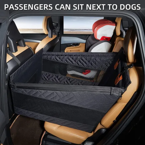 Miniatura 3 de TKYZ Asiento de automóvil mediano para perro, extensor de asiento trasero para perros, funda de asiento grande impermeable para asiento trasero