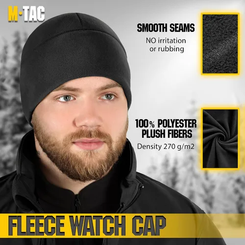 Miniatura 4 de M-Tac Gorra de reloj de forro polar - Gorro táctico de invierno con Slimtex