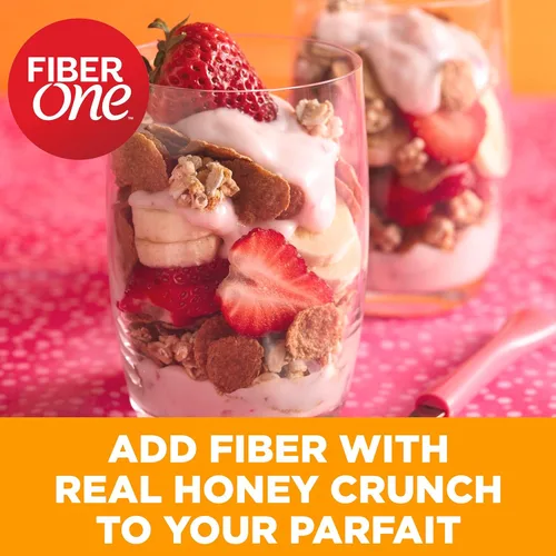 Miniatura 5 de Fiber One Honey Clusters Cereal de desayuno, cereal de fibra hecho con grano entero, 17.5 onzas