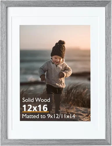 Miniatura 207 de KINLINK 3.5x5 Picture Frame, Ash Black Solid Wood Frame with Plexiglass for Table Top and Wall Mounting, Photo Frame for Horizontal or Vertical