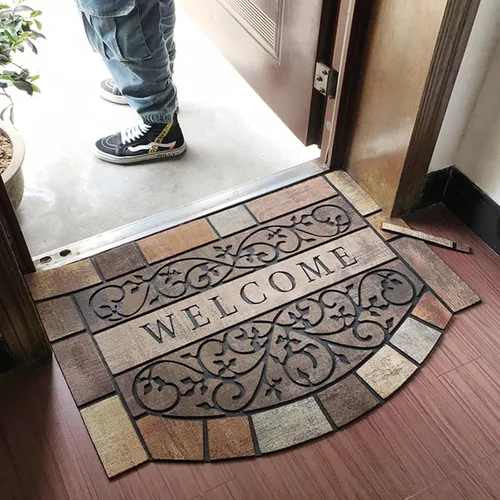 Miniatura 3 de Tapete de entrada para interiores y exteriores, tapete de puerta para entrada, tapete de bienvenida de entrada frontal, tapete de puerta Semicírculo