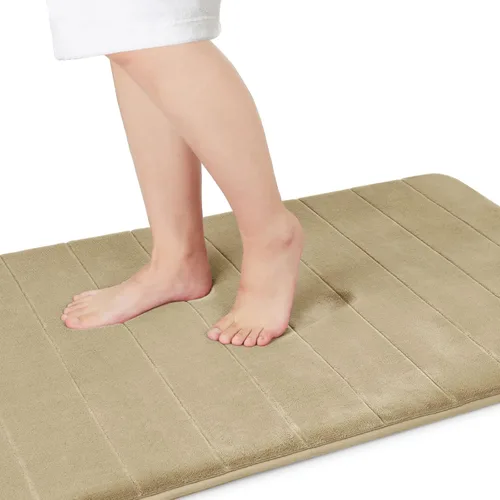 Miniatura 34 de Yimobra Tapete de baño de espuma viscoelástica, súper suave, absorbente, antideslizante, de secado rápido, lavable a máquina, tapete para bañera