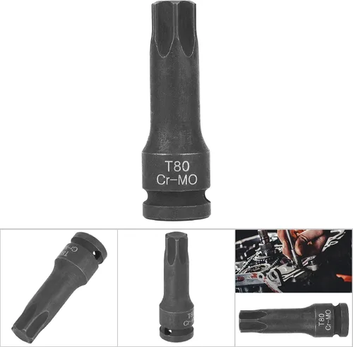 Miniatura 7 de Kadimendium Adaptador de enchufe de 1/2 pulgada, reductor de impacto, accionamiento de cabeza de estrella, llave de impacto neumática