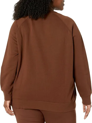 Miniatura 6 de Tienda Essentials Sudadera de manga larga con cuello redondo y ajuste holgado para mujer (disponible en tallas extragrandes)