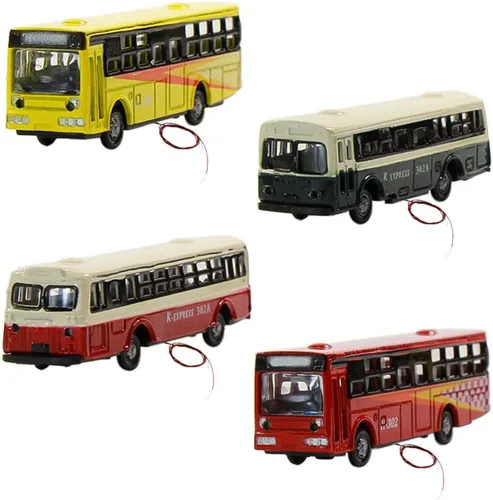Miniatura 9 de EBS15002 4pcs 1:150 Modelo Iluminado Autobús de Coches con 12V Luces LED para Diseño de Edificio Fundido a Presión Nuevo