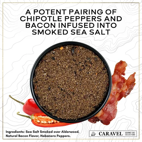 Miniatura 2 de Caravel Gourmet - Sales de mar ahumadas - Ahumadas naturalmente sobre madera del noroeste del Pacífico, ahumado intenso, delicioso, totalmente