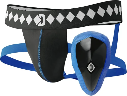 Diamond MMA Jock Strap + Copa Atlética para Hombres | Suspensores Atléticos de 4 Correas Sin Desplazamiento para Hombres con Copa para MMA, Boxeo,