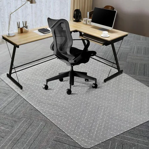 Miniatura 17 de Vicwe Tapete grande para silla de oficina para suelos alfombrados, 60 x 48 pulgadas, alfombrillas rectangulares para sillas de escritorio