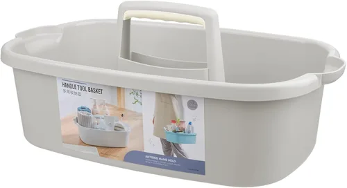 Miniatura 3 de Large Cleaning Supplies Caddy Portable Shower Basket Supply Organizer with Handle Plastic Bucket Tool Storage for Bathroom, Bedroom, Kitchen