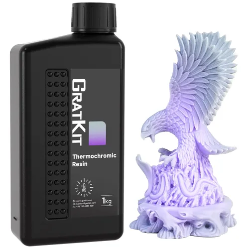 Miniatura 13 de GratKit Resina rígida 8K 10K, impresora 3D, resina de fotopolímero de curado UV de 405 nm, resina de impresión 3D de bajo olor, 35.27 oz, color negro