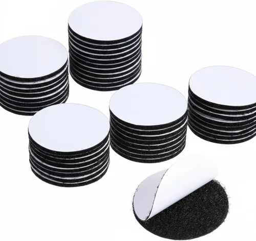 Miniatura 8 de WILLBOND 24 pares de parches de árbitro de 1 pulgada con puntos negros autoadhesivos redondos de doble cara de gancho y bucle, cinta adhesiva
