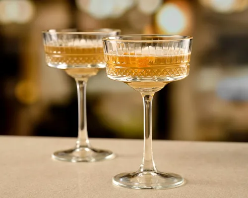 Miniatura 5 de Pasabahce Juego de 4 copas vintage Coupé – Exclusivo champán, cóctel, martini, copas de vino – Cristalería de tallo largo – 8.8 oz – Perfecto