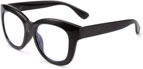 Miniatura 10 de FEISEDY Anteojos de lectura retro de marco cuadrado grueso con lentes de bloqueo de luz azul antideslumbrantes para fatiga ocular digital B2534