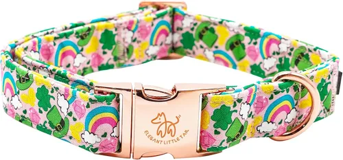 Miniatura 29 de Elegant little tail Collar para perro de Pascua, collar de perro con estampado de huevos de conejo, collar para mascotas, collar rosa para perros
