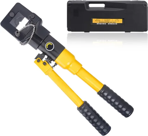 Miniatura 8 de Alicates de crimpado hidráulico de 12 toneladas de 6 AWG a 500 MCM Kit de herramientas de prensado hidráulico de mano con terminal de cable