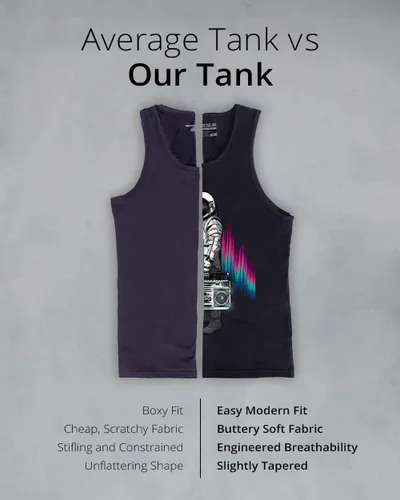 Miniatura 4 de INTO THE AM Camisetas sin mangas con gráficos prémium para hombre, camisetas sin mangas de verano para playa, talla S a 2XL