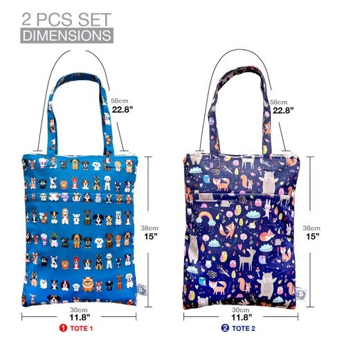 Miniatura 2 de 2 unids bolsa húmeda seca impermeable reutilizable ropa húmeda pañales bebé cochecito traje de baño viaje pequeño más grande electrónica artículos